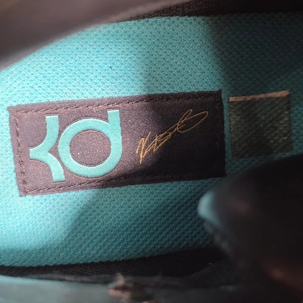 Nike KD Kevin Durant VII‎ Lifestyle Men's Black Leather 653871-001 Sz 11.5