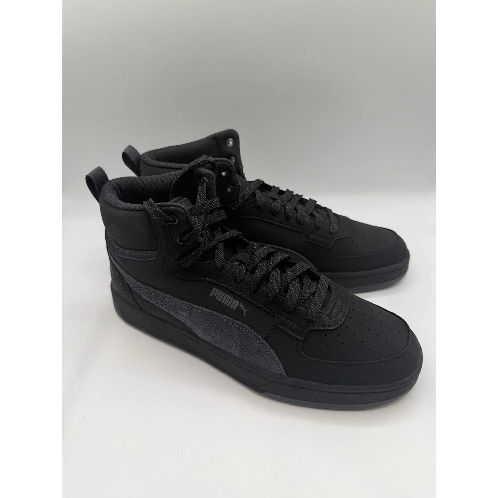 Puma Caven 2.0 Mid Buck Mix Sneaker, Men's 8.5, EU 41, Black Gray,#399020-01