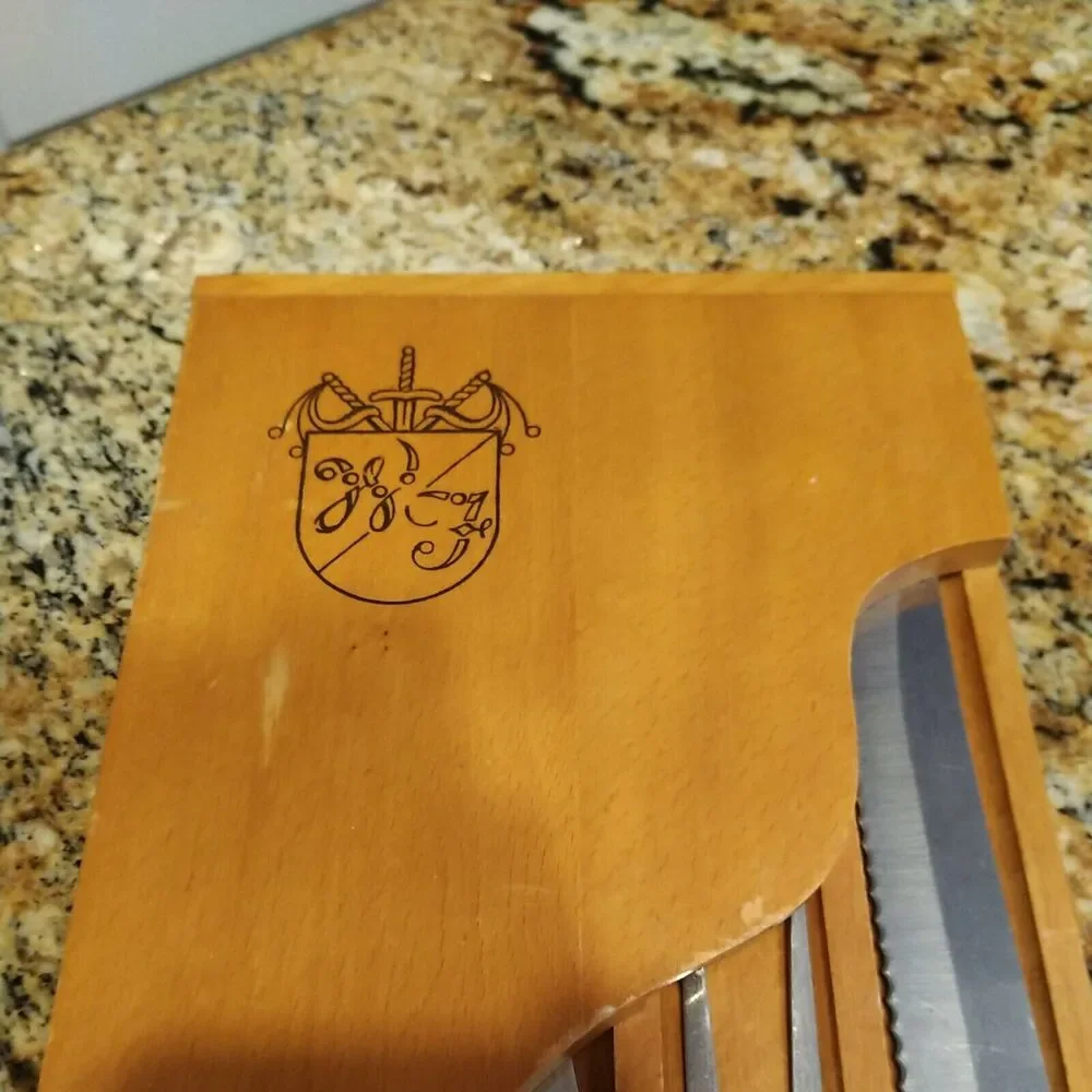 Forgecraft Olde Forge Wooden Knife set Made in the USA Set Of 5 Knives