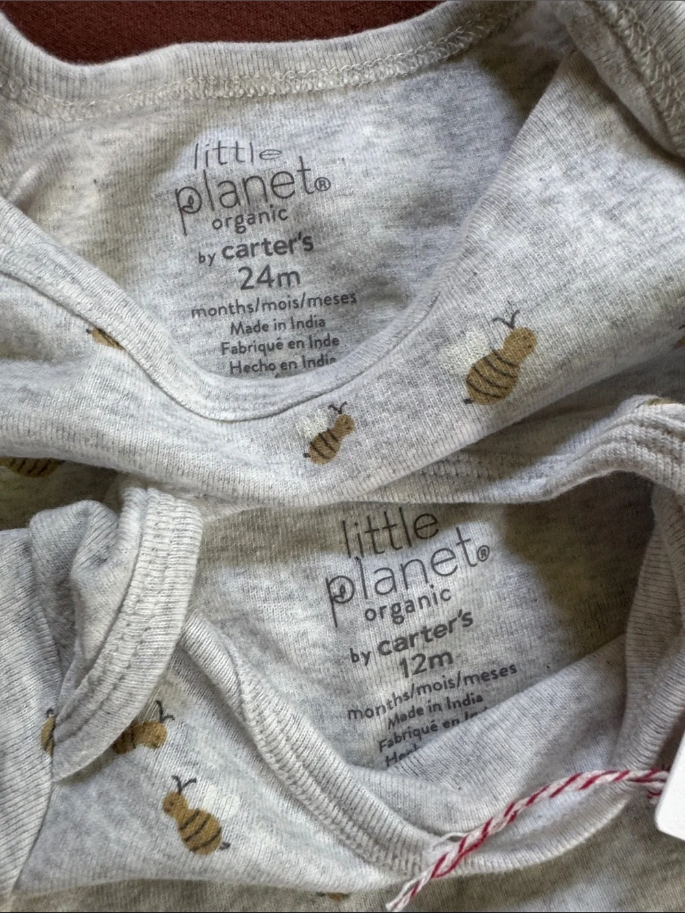 Little Planet set onesies bees