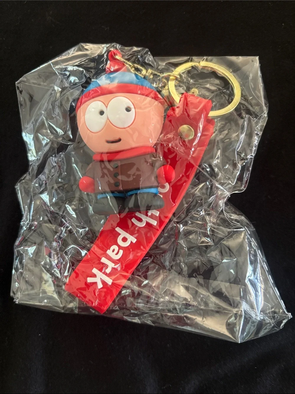 Stan South Park Keychain Bag Charm with Red Strap