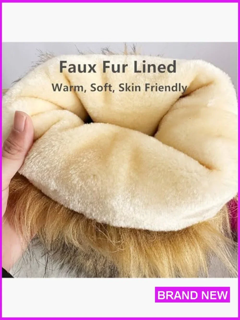 Knee High Faux Fur Snow Boots Y2K Fluffy Winter Boots Slip On Warm Cozy
