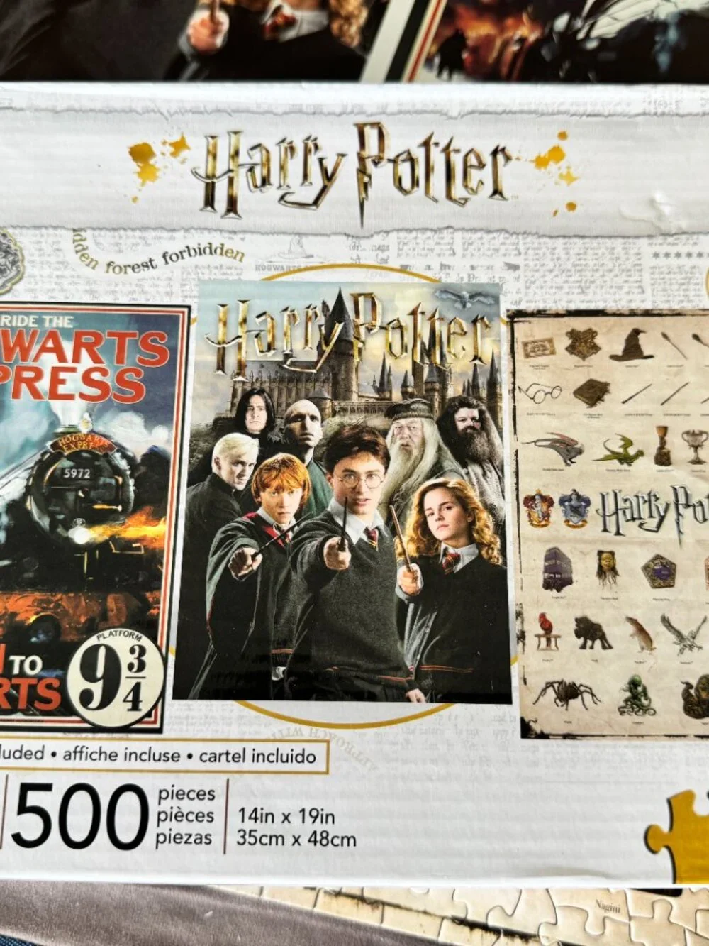 Aquarius Harry Potter 3-Pack Jigsaw Puzzle Set - 500 Pcs Each (Complete)