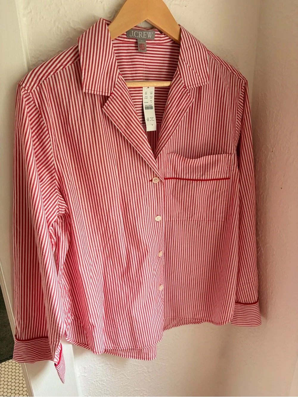 J. Crew white red casual