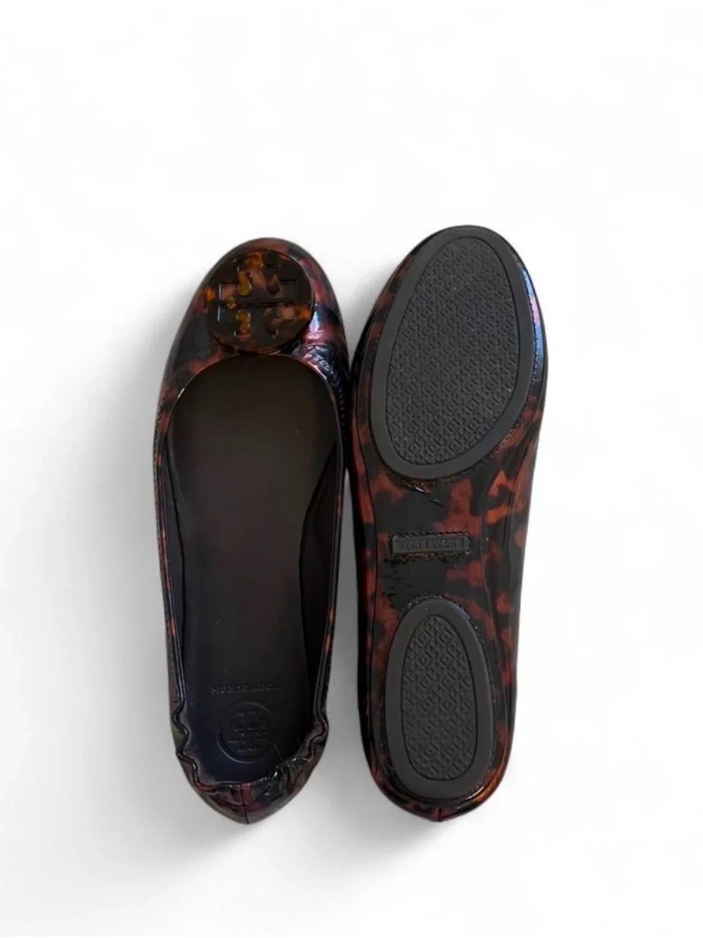 Tory Burch Tortoiseshell Minnie Travel Ballet Flat - Brown/Black
