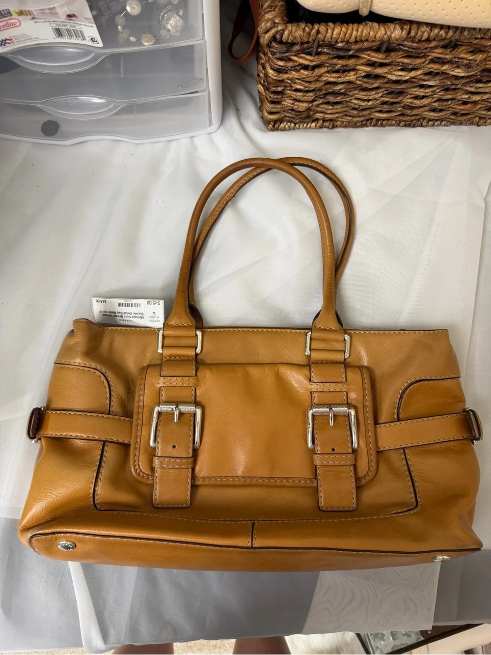 Michael Kors Brown Vintage Buckle Detail Bag