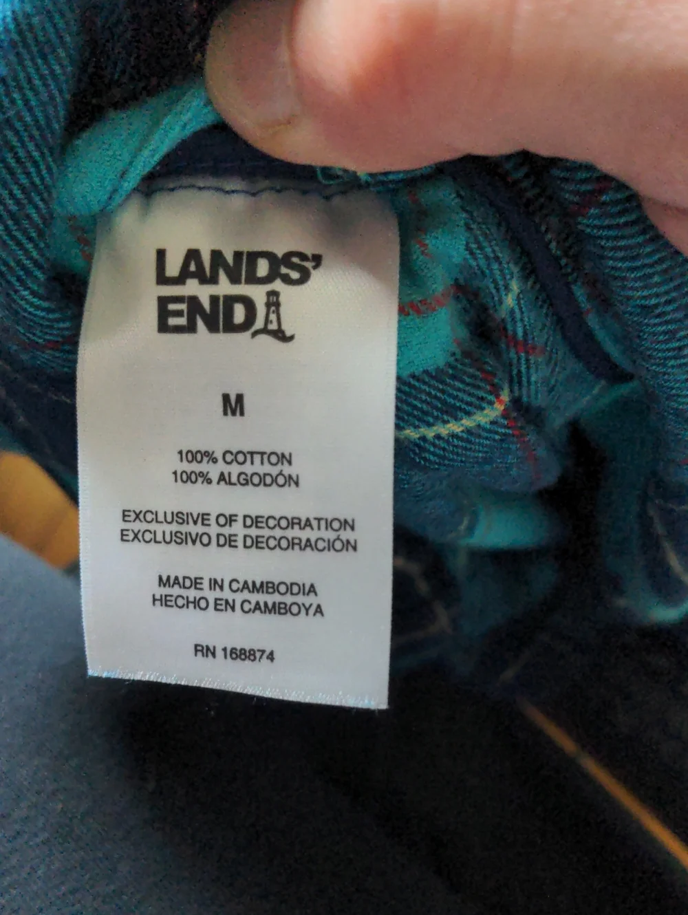 Lands End cozy flannel