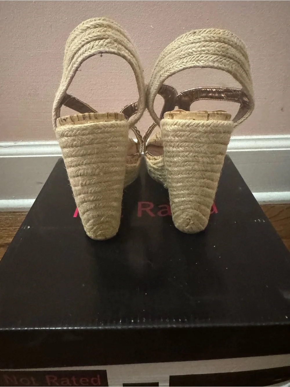 Not Rated gold wedge