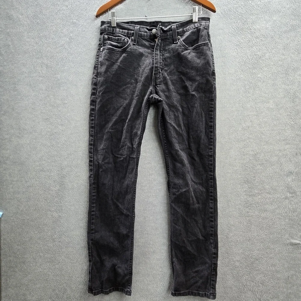 Levi's 514 Men‎ Jeans 32X32 Black Denim Straight Fit 28