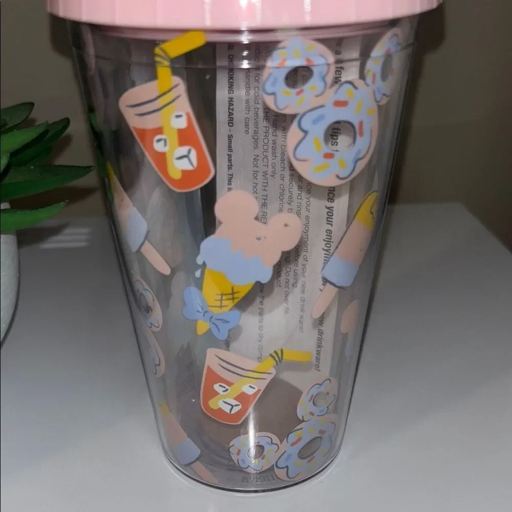 Disney Pink Ice Cream Tumbler with Straw