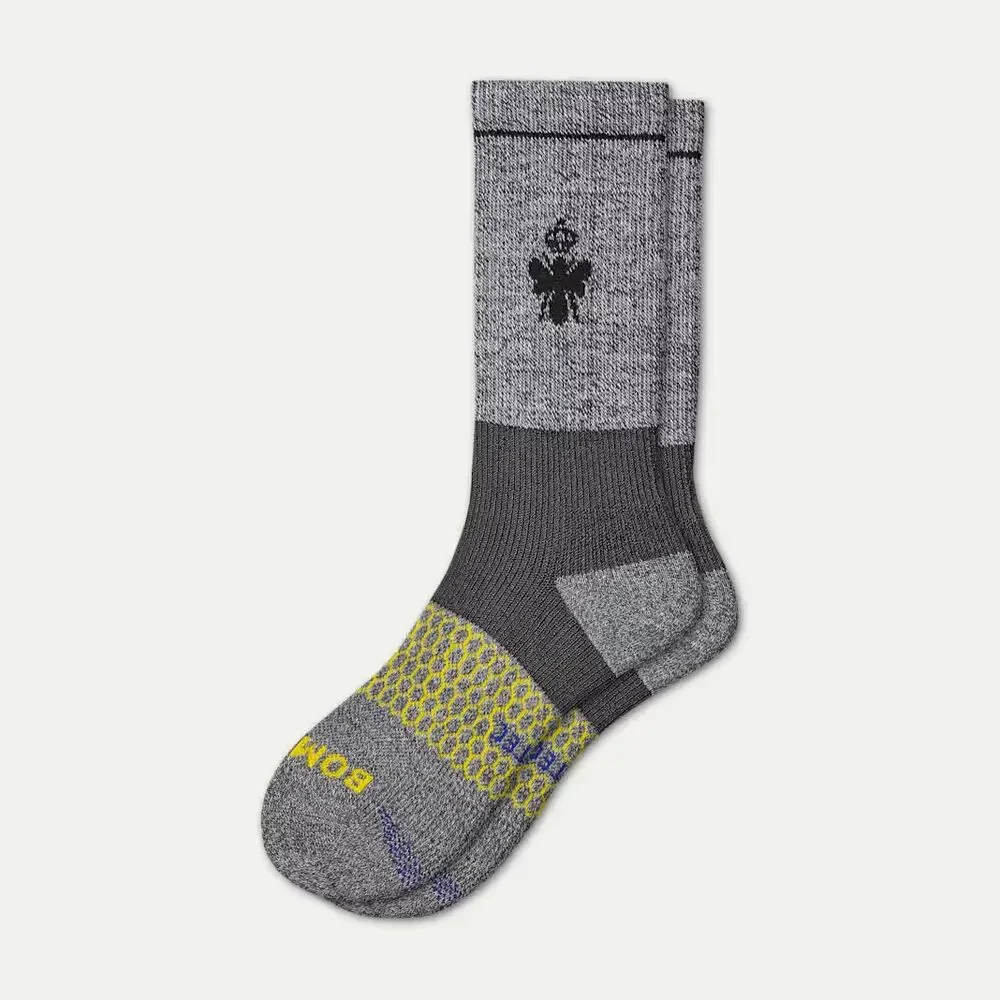 BOMBAS Women's Performance Targeted Compression Calf Crew Socks Medium Charcoal