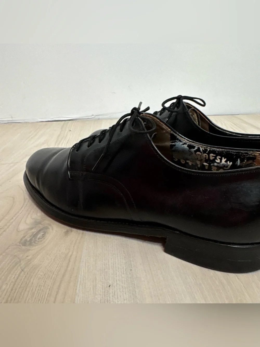Vintage Classic Black Leather Men’s Dress Shoes - Lace-Up Oxford size 11