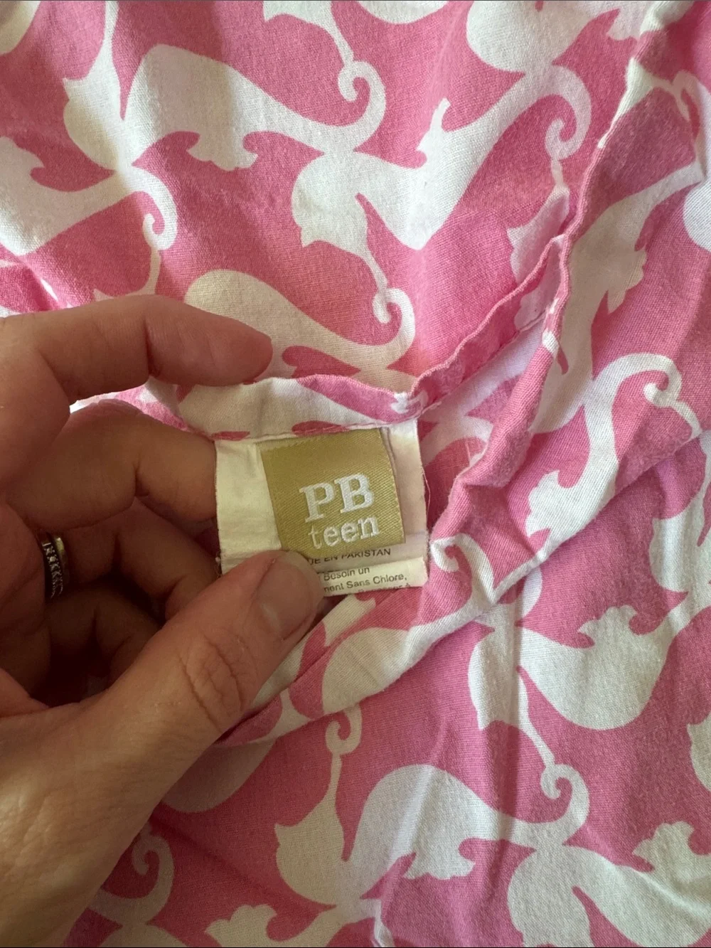 Pottery Barn Teen bright pink