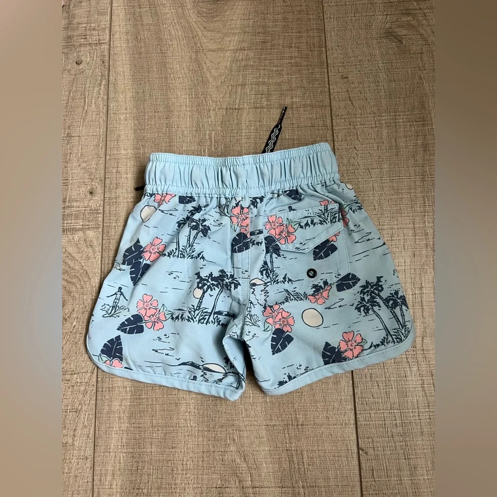 Feather 4 Arrow Swim Trunks with Tropical Print 6-12 Months
