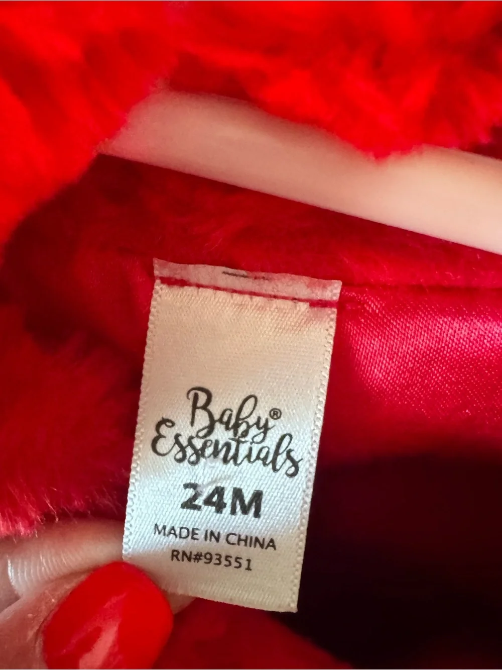 Baby Essentials red jacket