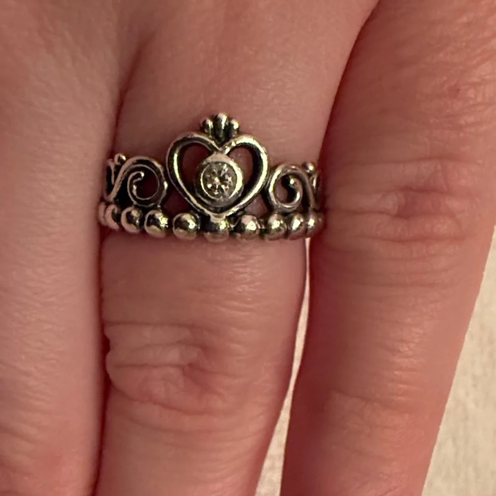 Pandora Silver Princess Tiara Ring​​​