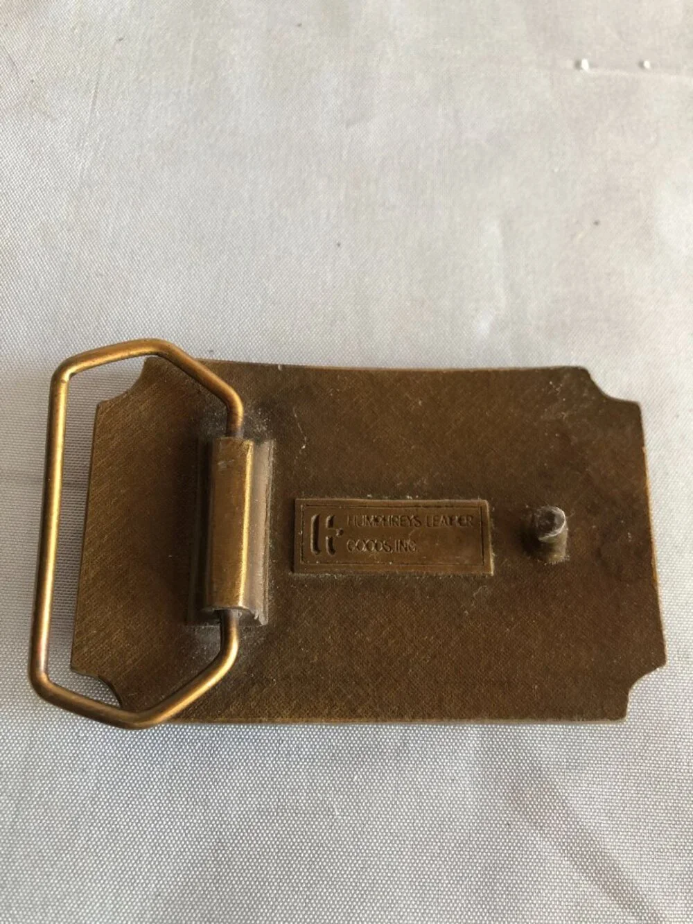 Humphreys Leather Goods RIO GRANDE Brass Tone Belt Buckle #F33