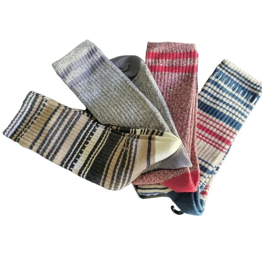 MEN'S Sun Stone 4-Pack Socks.  One Size. Cotton/Spandex/Polyester.