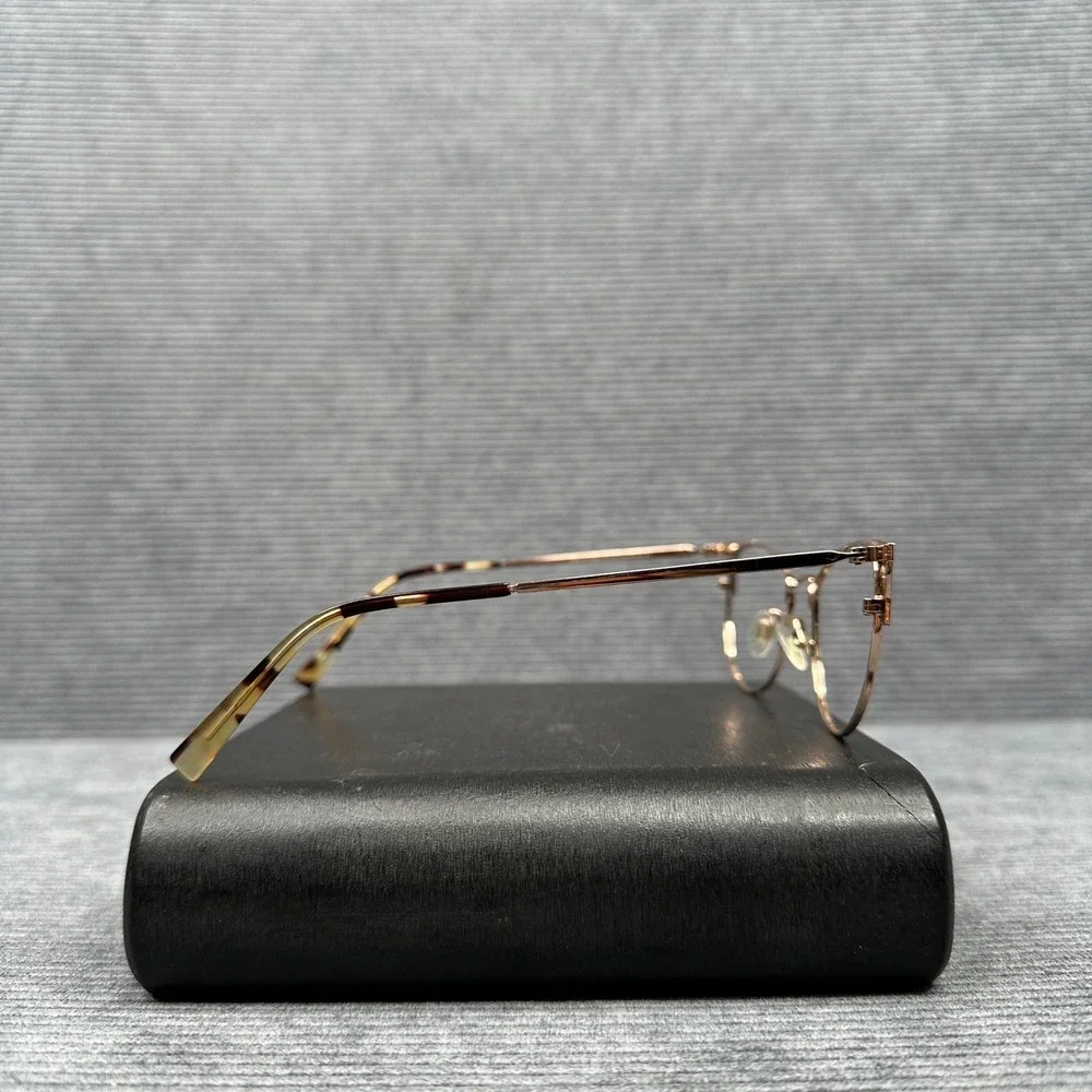 Warby Parker Ava M 2405 Rose Gold Black Cat Eye Y2K Eyeglasses 51-19-142