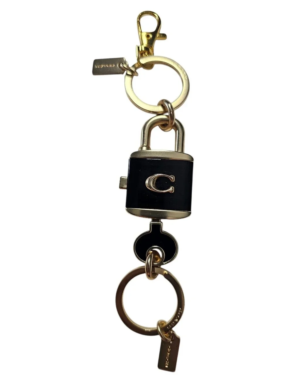 Coach Lock And Key Bag Charm Key Ring