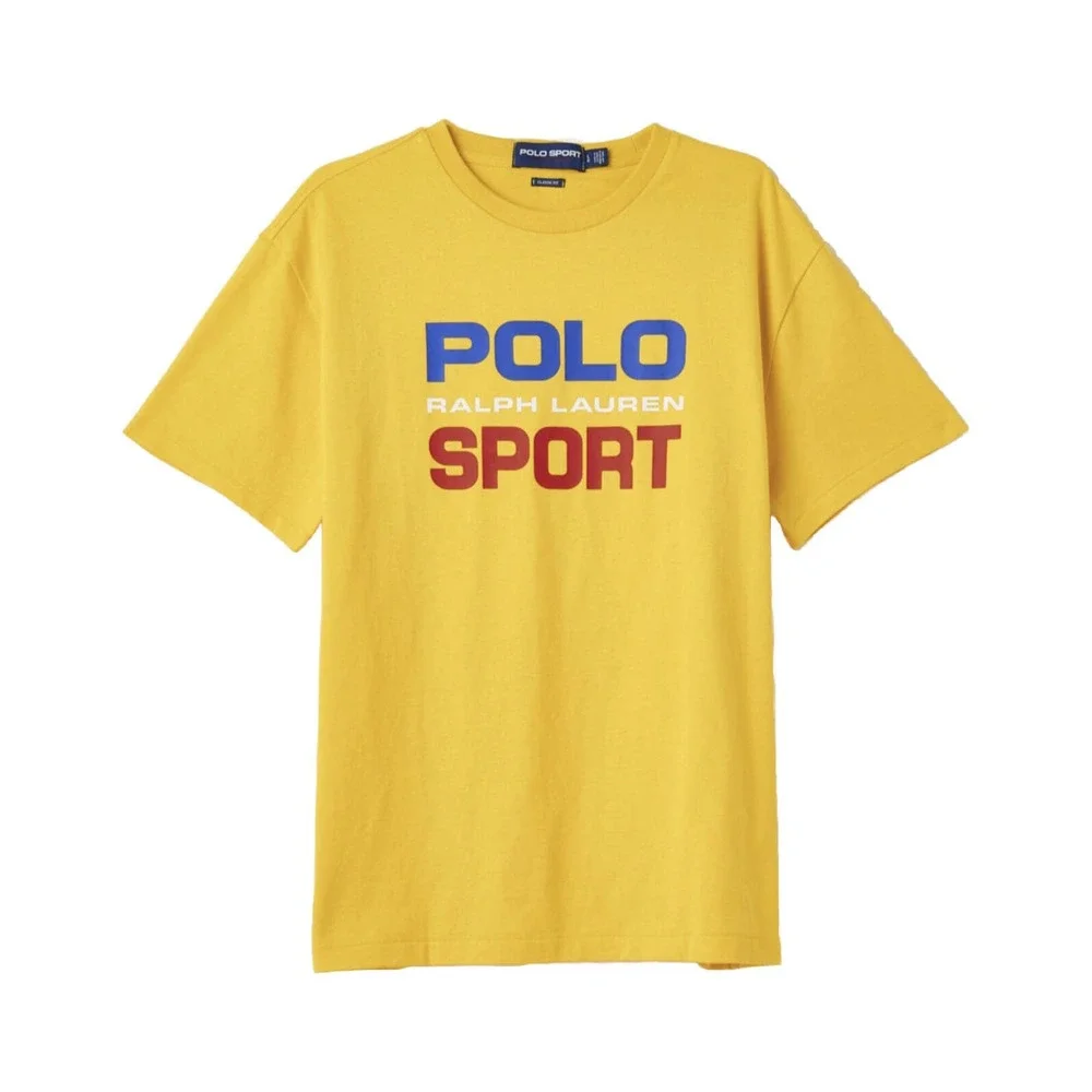 Polo‎ Ralph Lauren POLO Sport T-Shirt Crew Classic Fit Men Size Small Yellow New