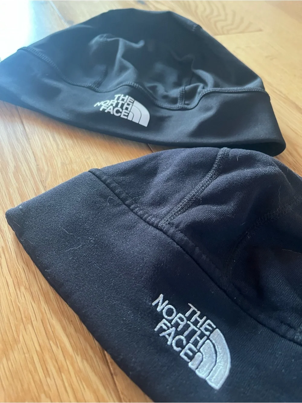 The North Face Men’s Logo Black Beanie Bundle Set of 2 - NWOT