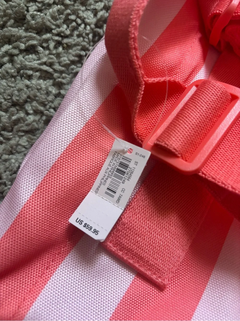 Victorias Secret striped tote