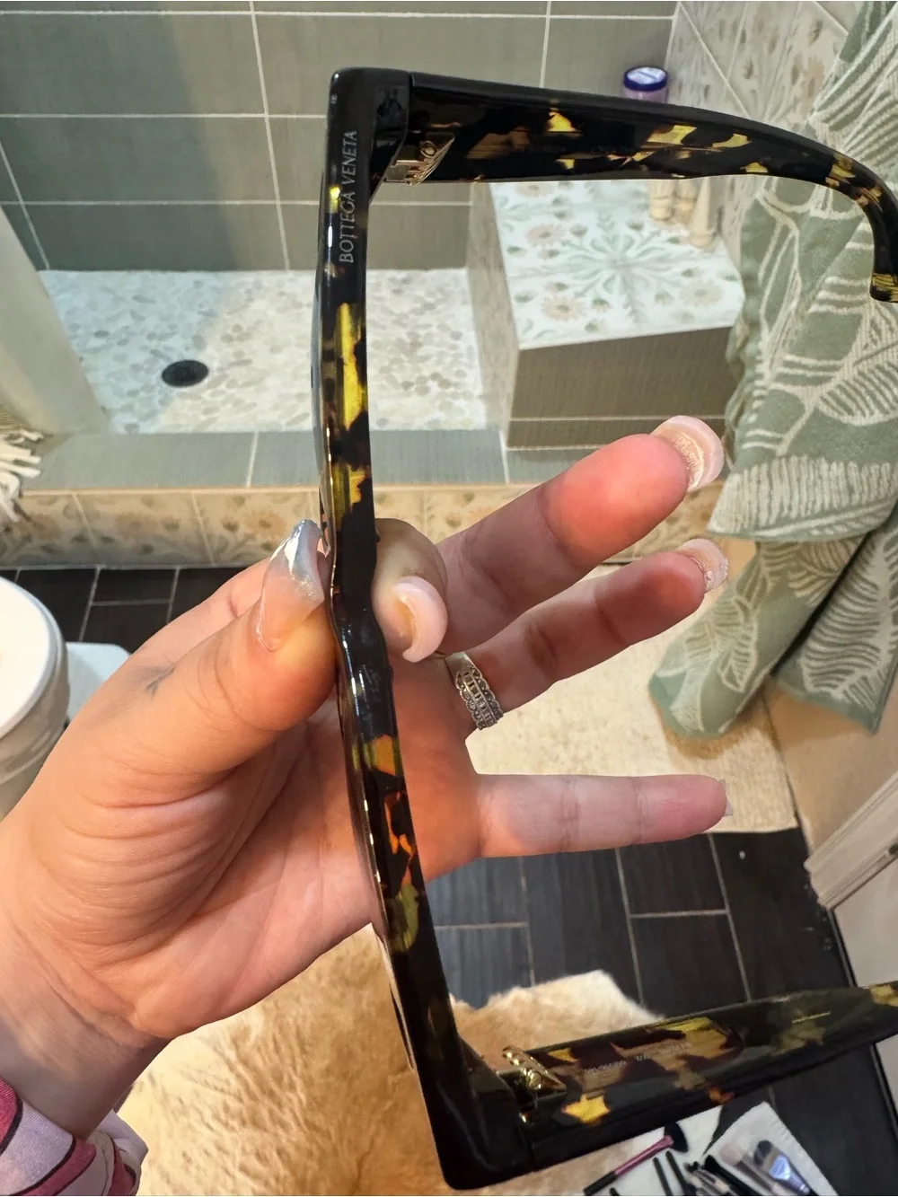 Bottega Veneta Tortoiseshell Sunglasses with Brown Lenses
