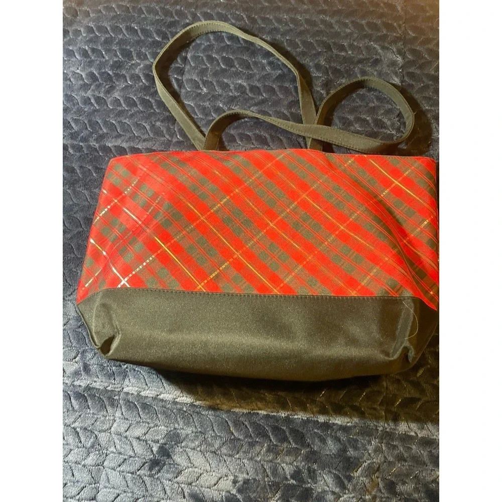 NEW Zippered Plaid Cosmetic Makeup Bag  Handbag 7 