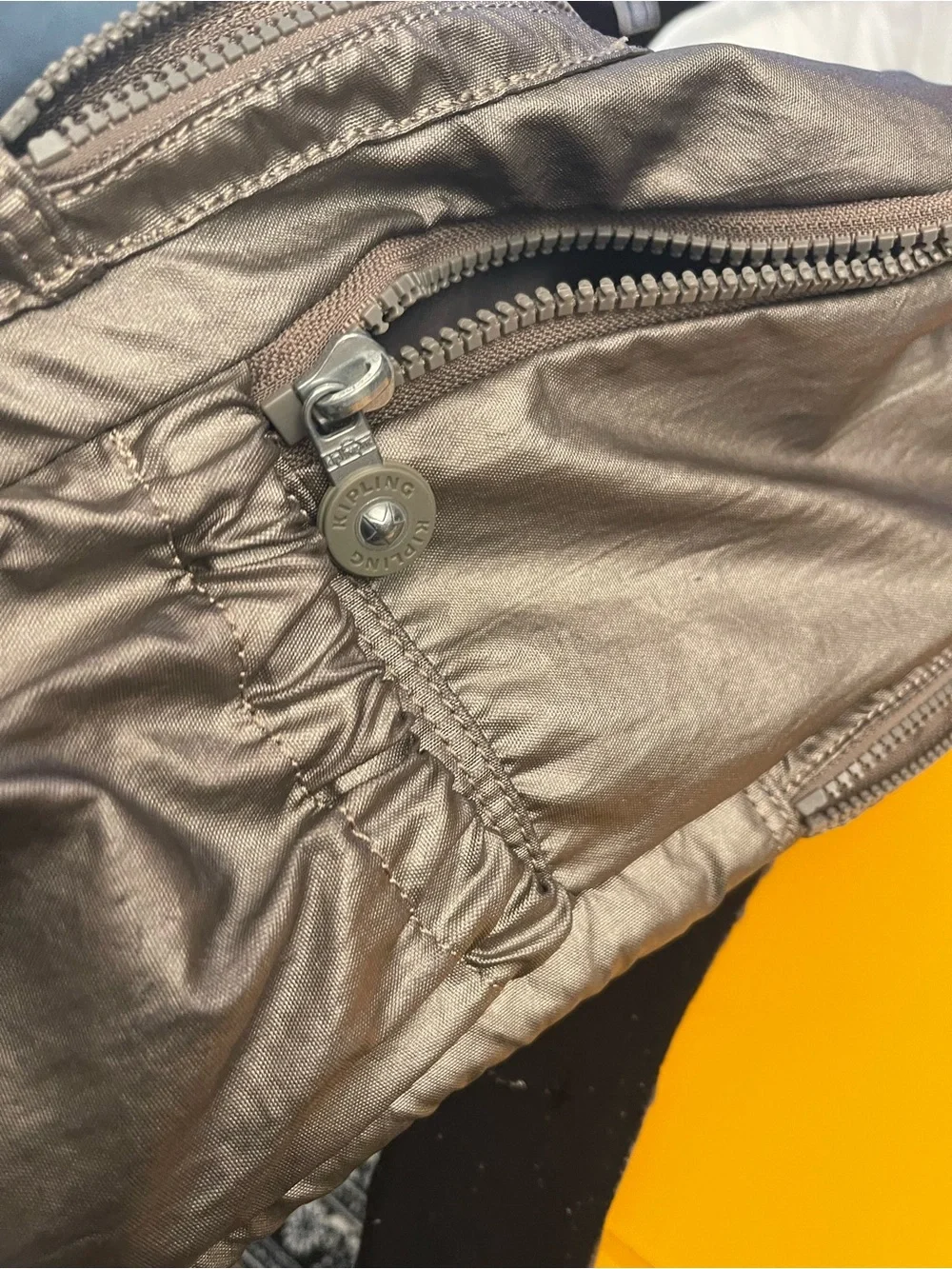 Kipling Metallic Silver Men's Backpack