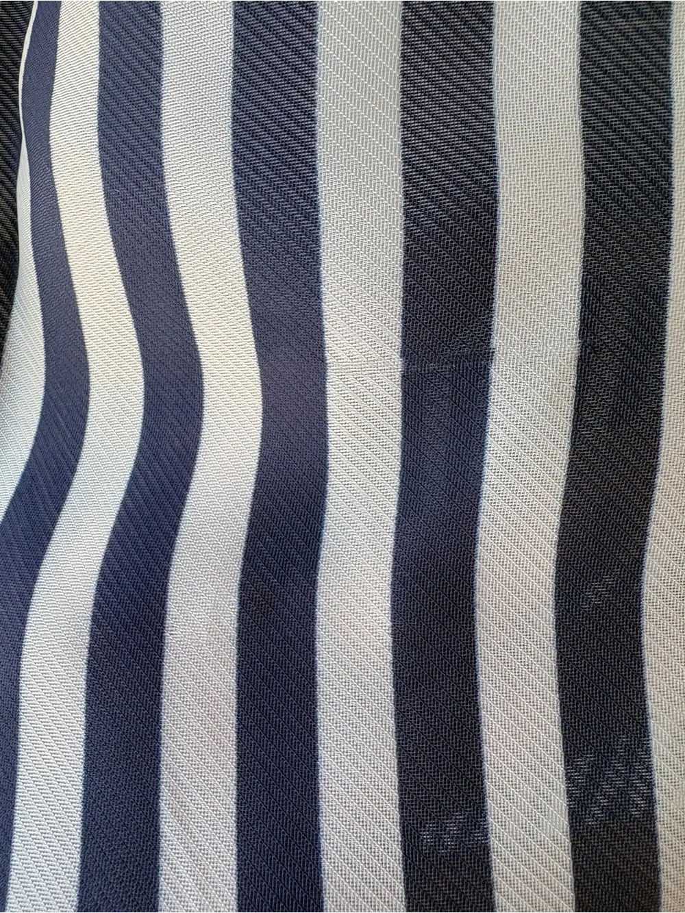 J. Crew Navy and White Striped Midi Skirt