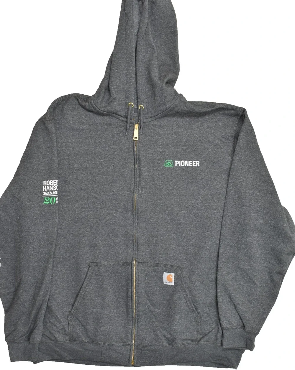 Carhartt Midweight Full Zip Hoodie Carbon Heather Grey 2XL Original Fit K122-026