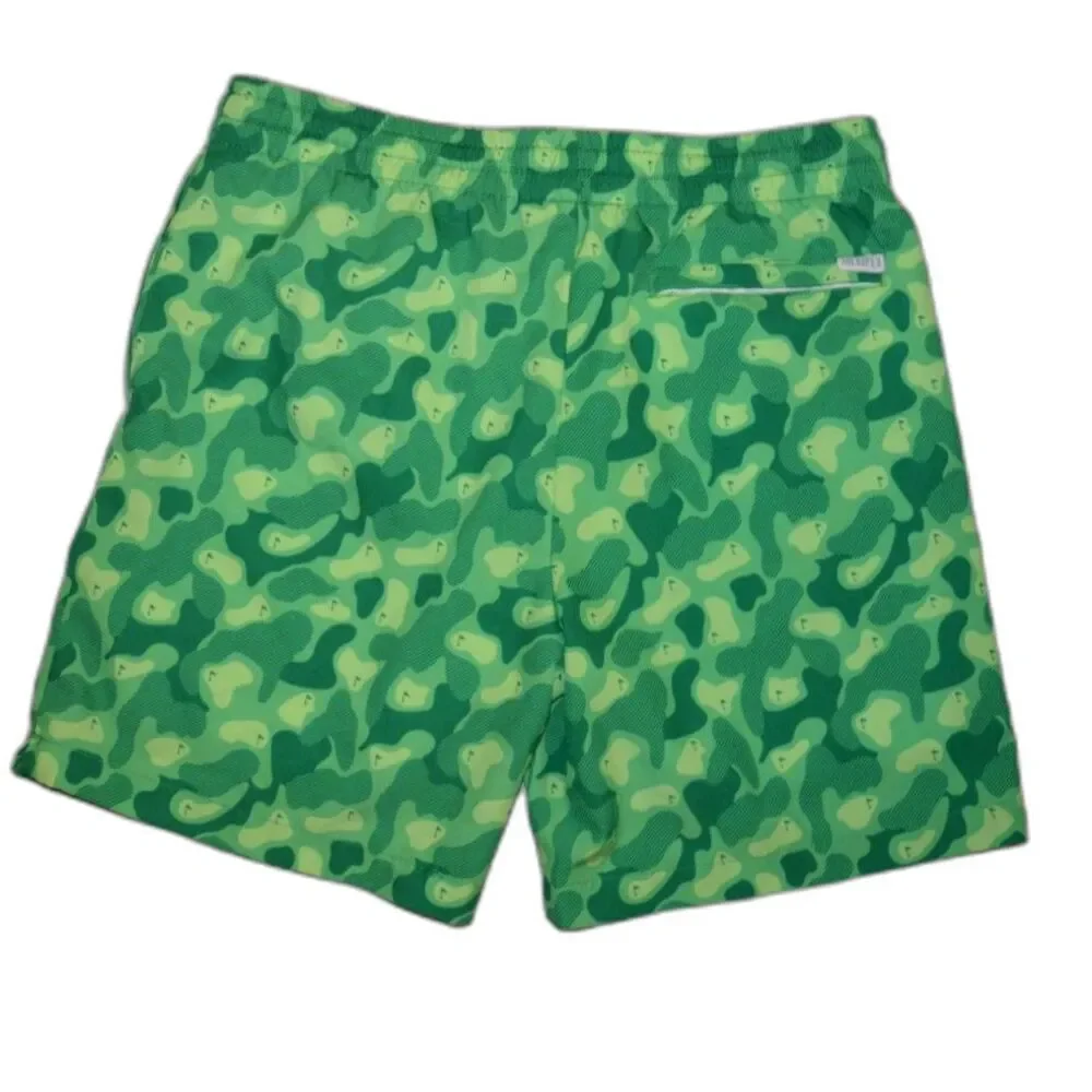 Swim Suit Trunks Bathing Lot of 4 Boys 10-12 Cats Golf Patriotic USA American