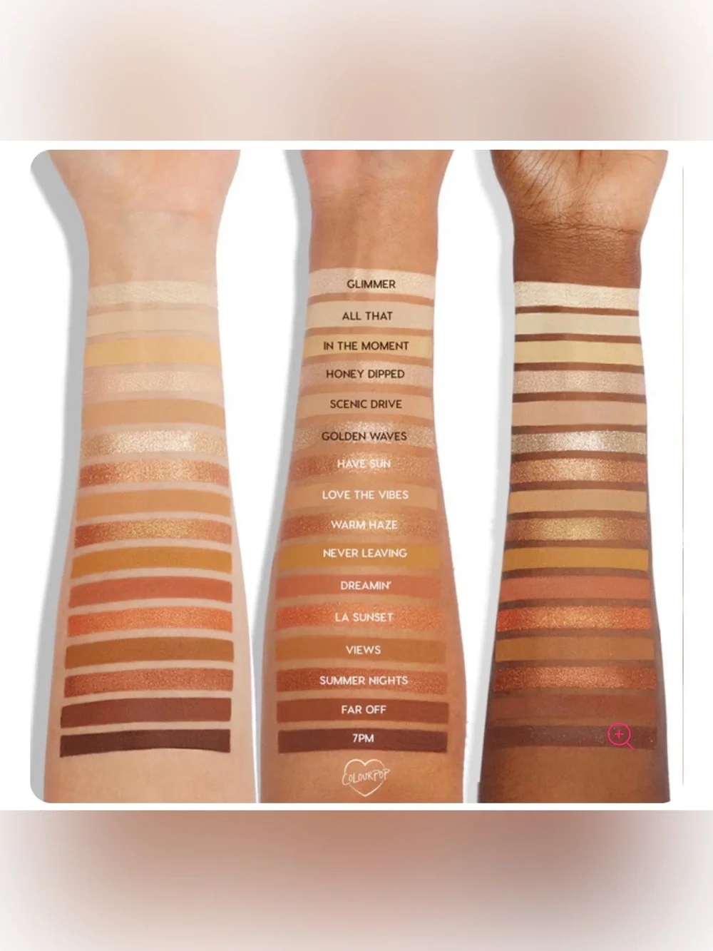 Colourpop sunset inspired