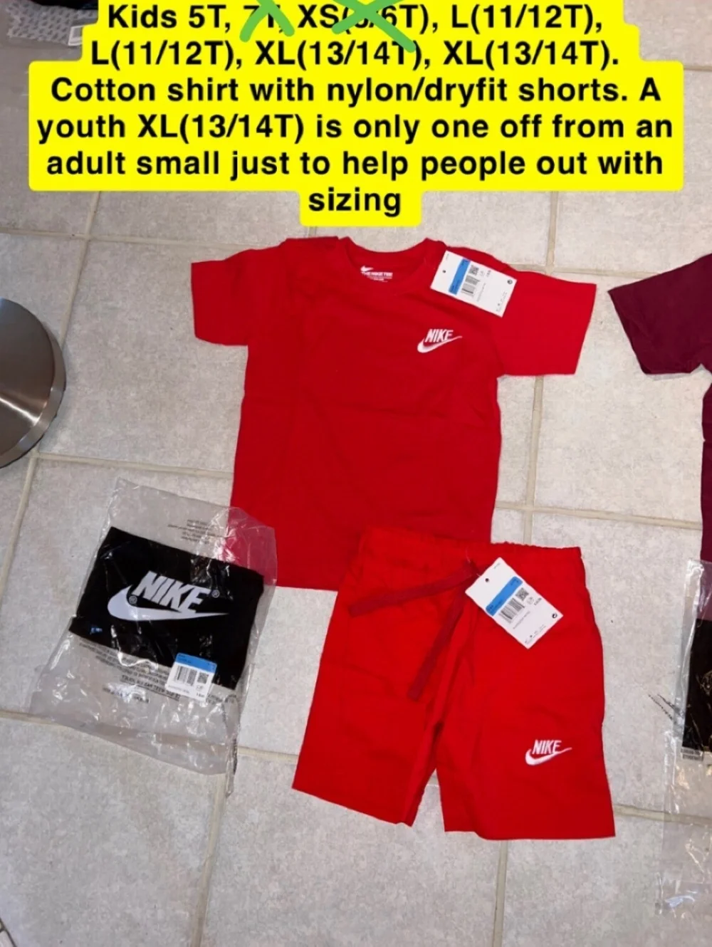 Kids Nike short/shirt set 5T