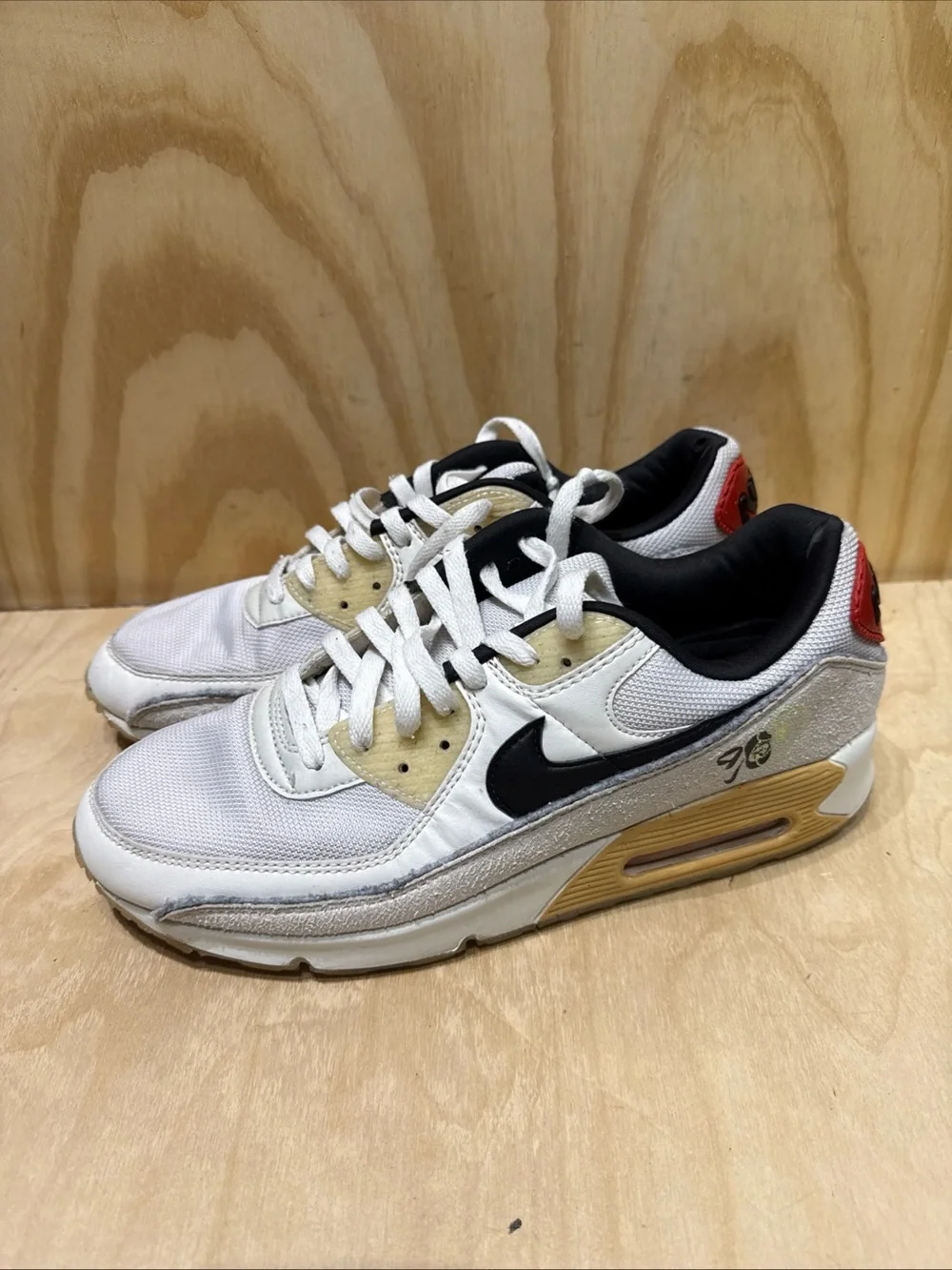 New Nike Air Max 90 SE Swoosh Fiber White DV3335-100 Mens Size 13