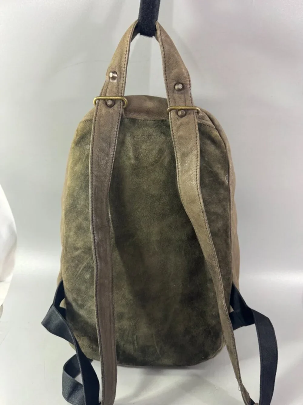Haerfest Taupe Leather with PVC Backpack