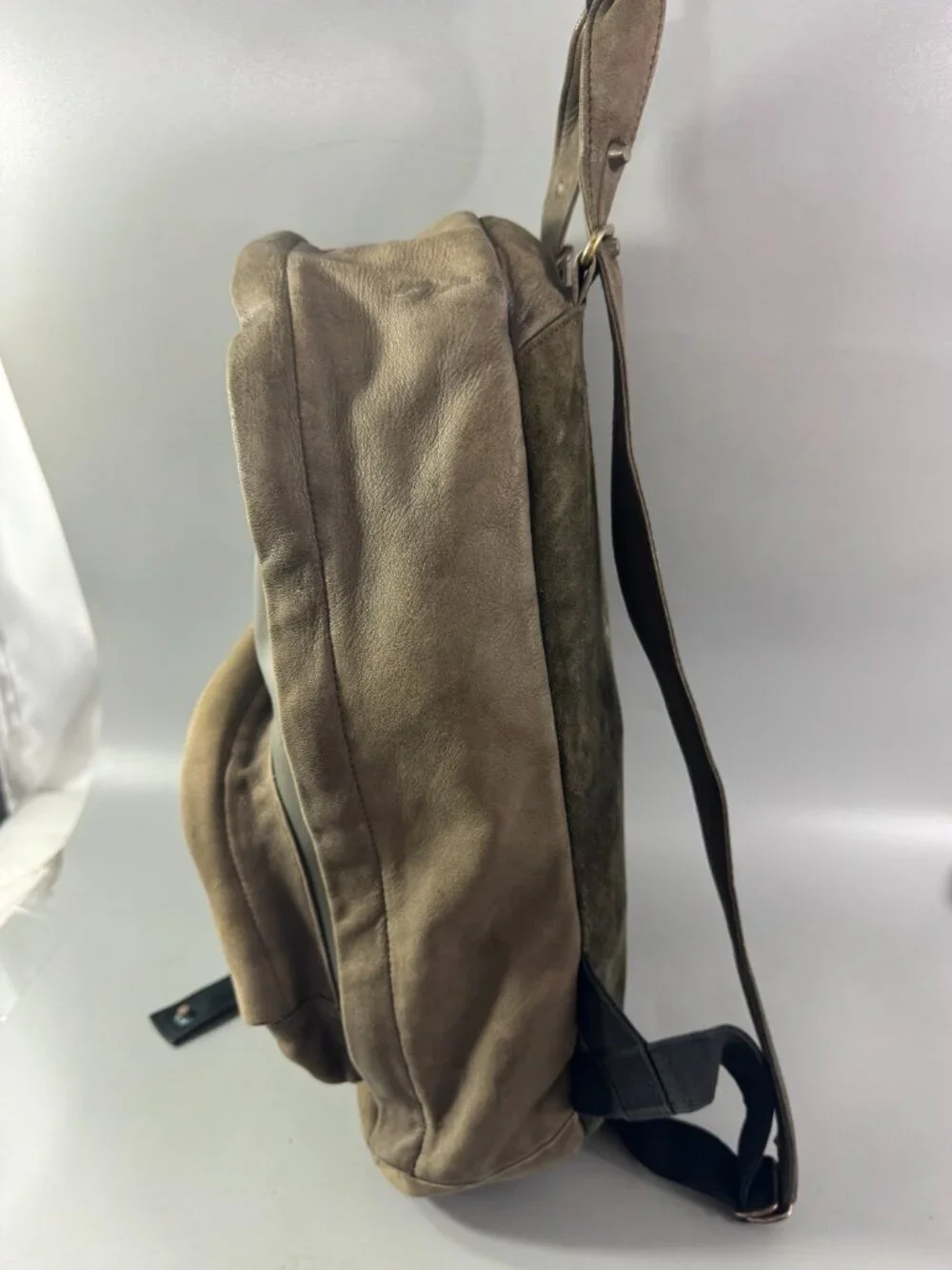 Haerfest Taupe Leather with PVC Backpack