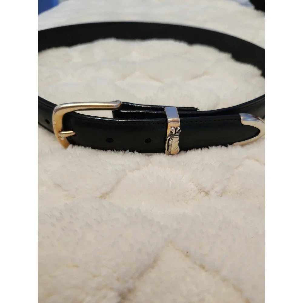 Bill Adler Leather Belt With Golfbag Design