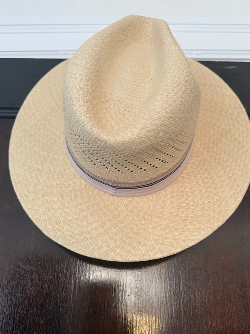 Trina Turk Palms Fedora Panama hat EUC