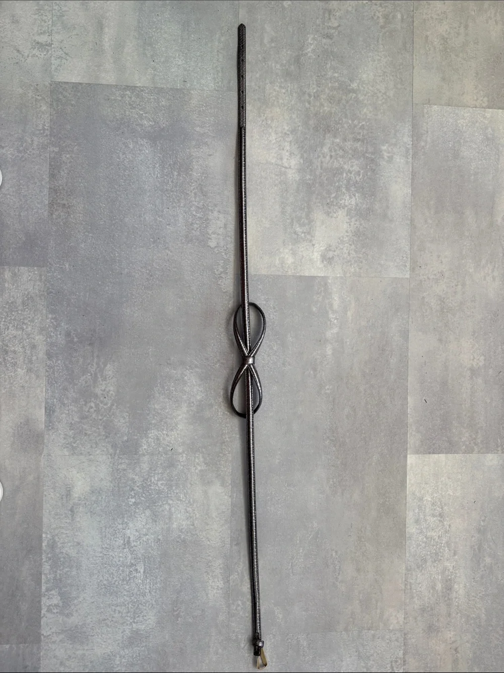 Dark gray silver dress belt.  Perfect accent to a pant or dress
