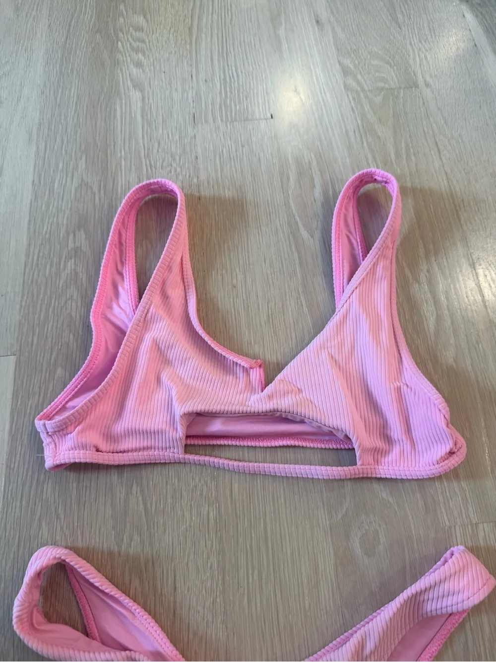 Frankies Bikinis ribbed pink
