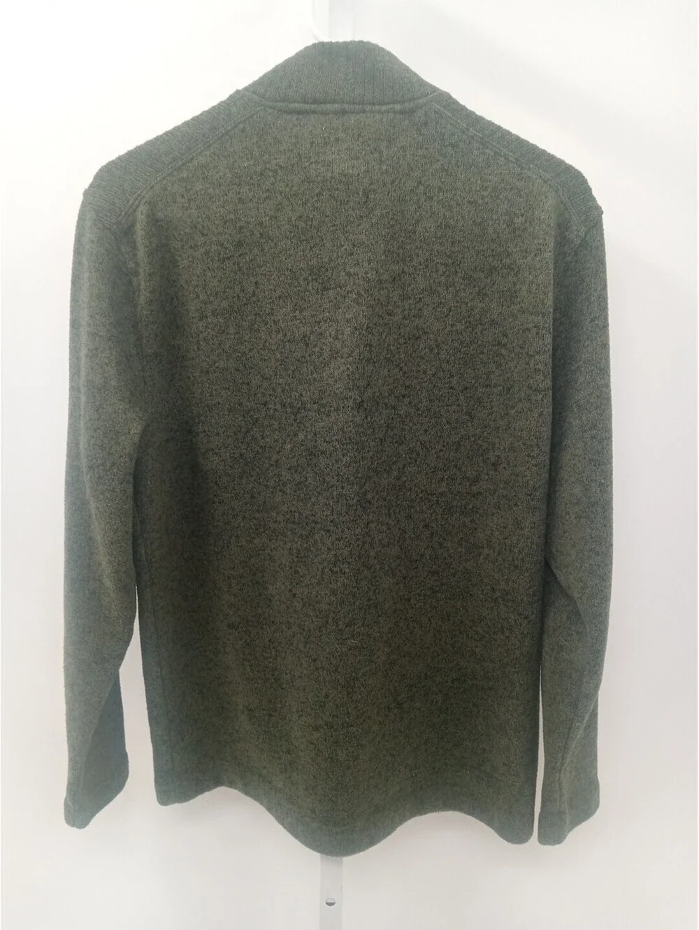Telluride Clothing Company Fleece Sweater Mens Medium Green Casual 1/4 Button