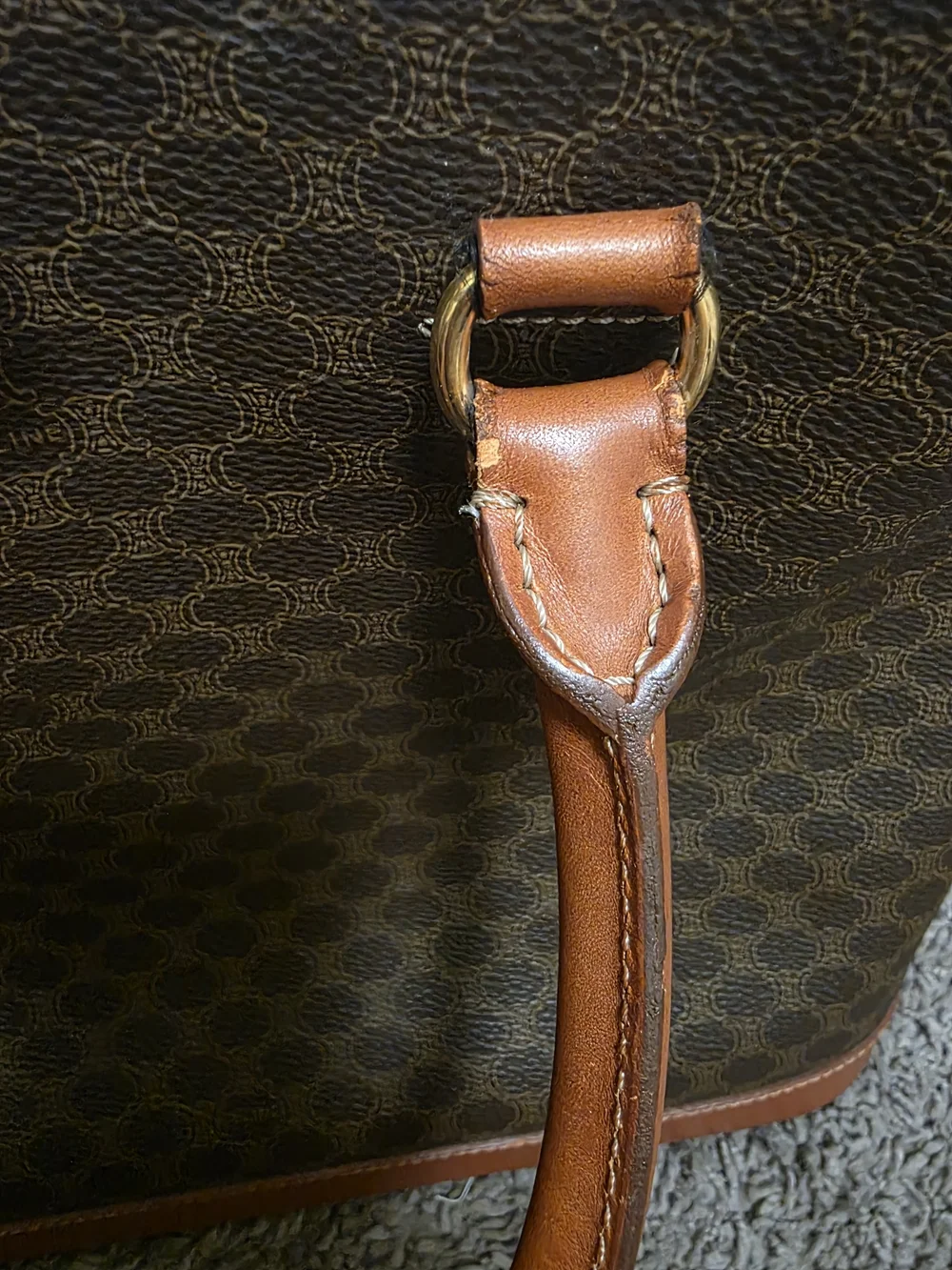 Celine tan dome polished