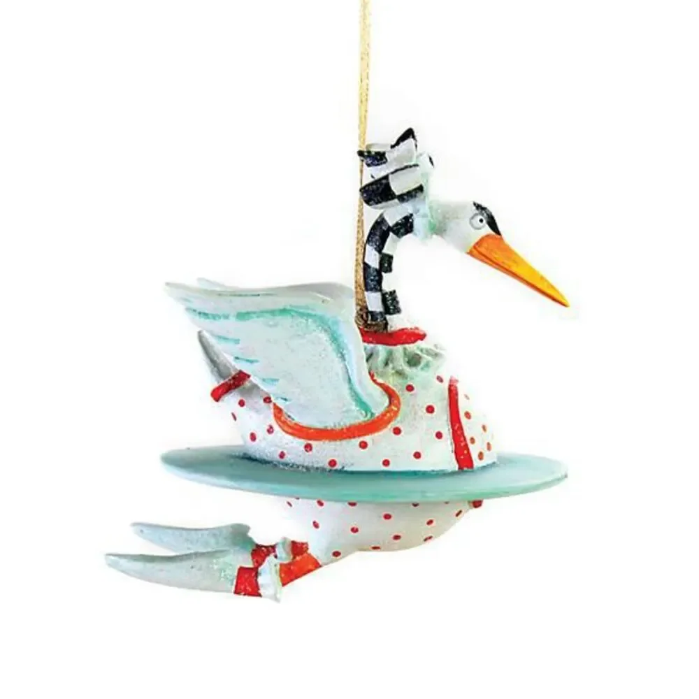 12 Days MINI Ornament by Patience Brewster — Seven Swans a-Swimming