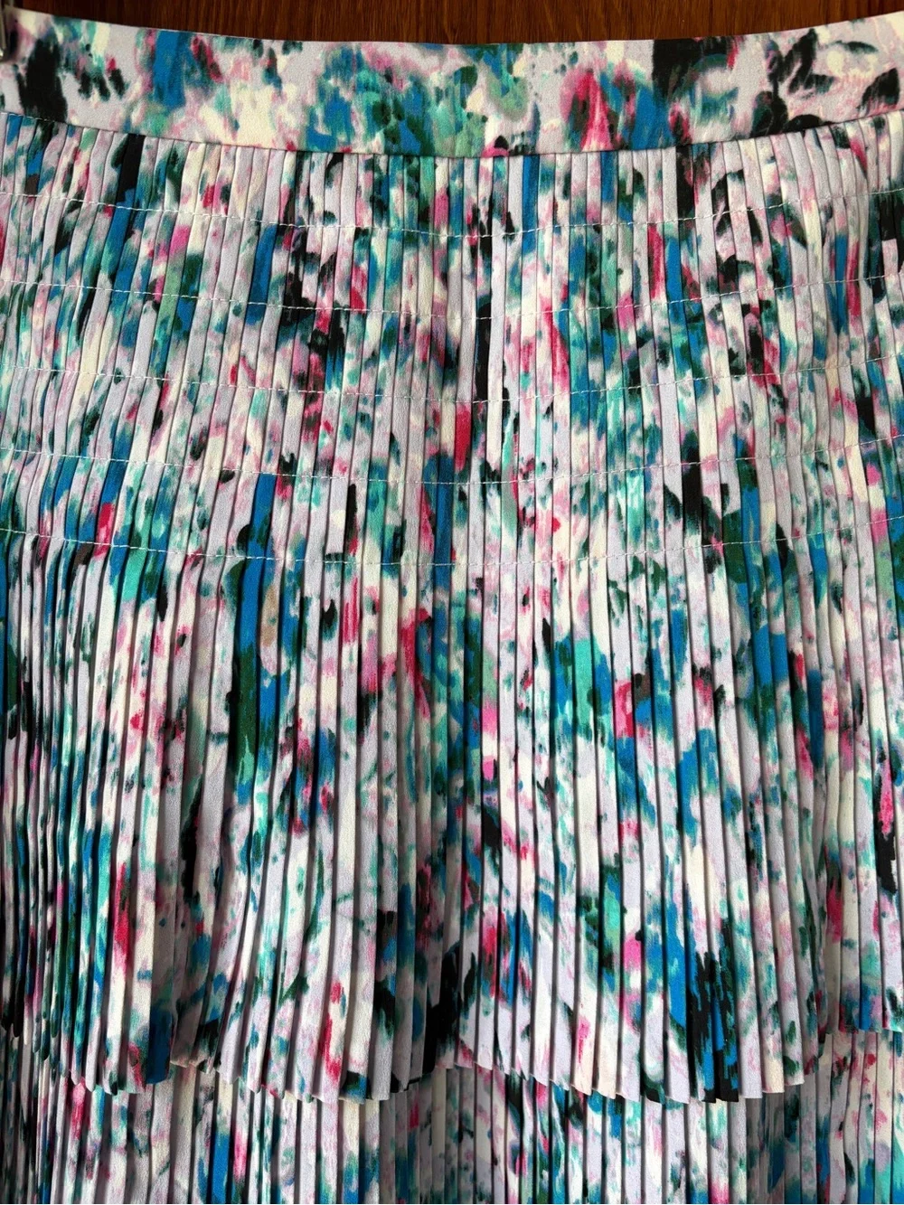 JCrew: Pleated Tiered Abstract Floral Print Skirt