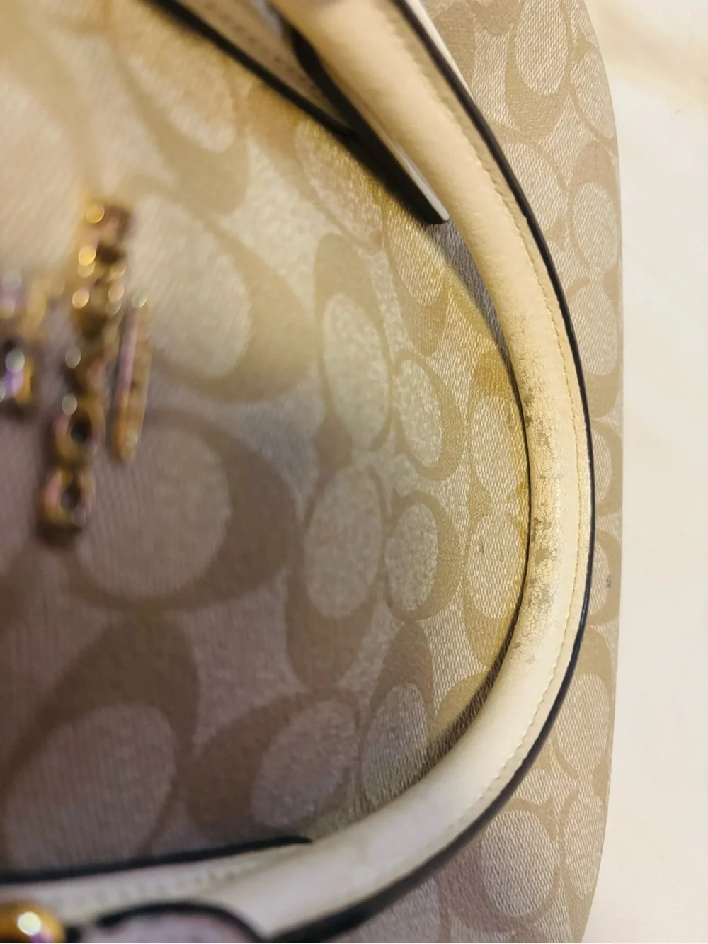 Coach satchel beige