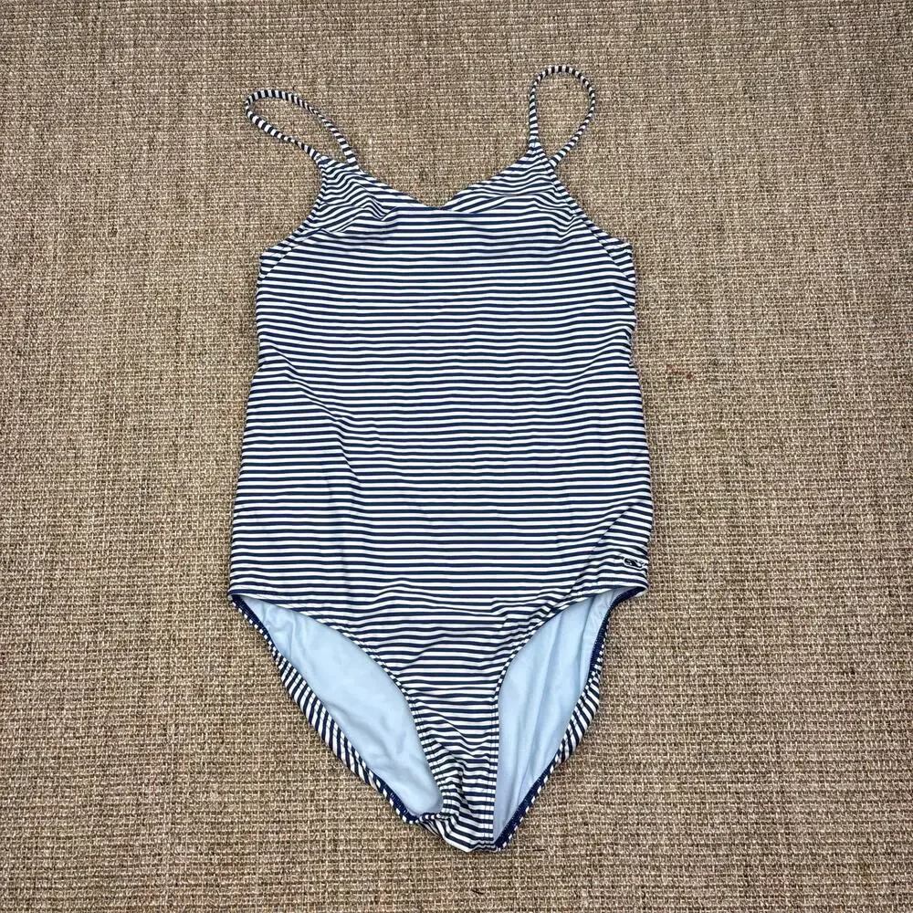 ⚓️ Vineyard Vines Striped One-Piece Swimsuit | Girls Size 14/16 | Navy & White