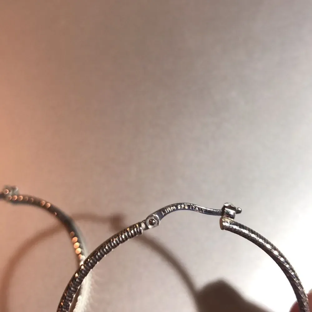 LIAM 925 ITALY STERLING SILVER HOOP EARRINGS