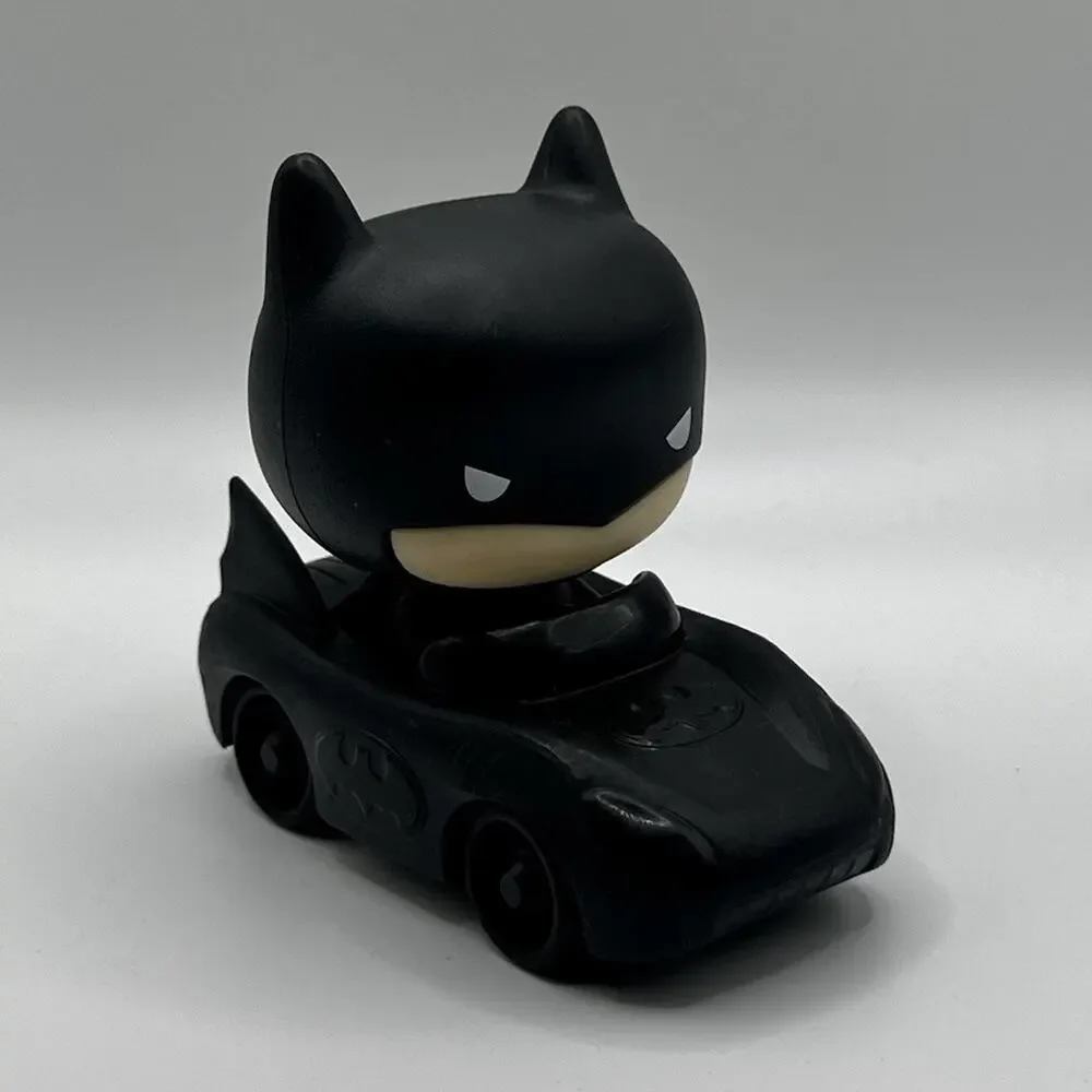 3 in DC Batman Desk Figurine with Black Vehicle Car
